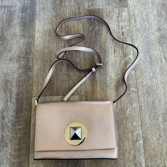 Kate Spade Newbury Lane Sally Crossbody Bag Metallic Rose Gold - Picture 12 of 13